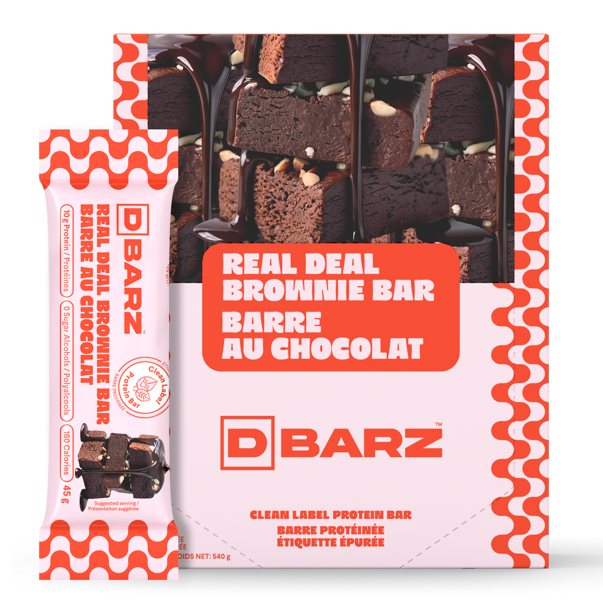 DBARZ Real Deal Brownie Bar - 12 Pack