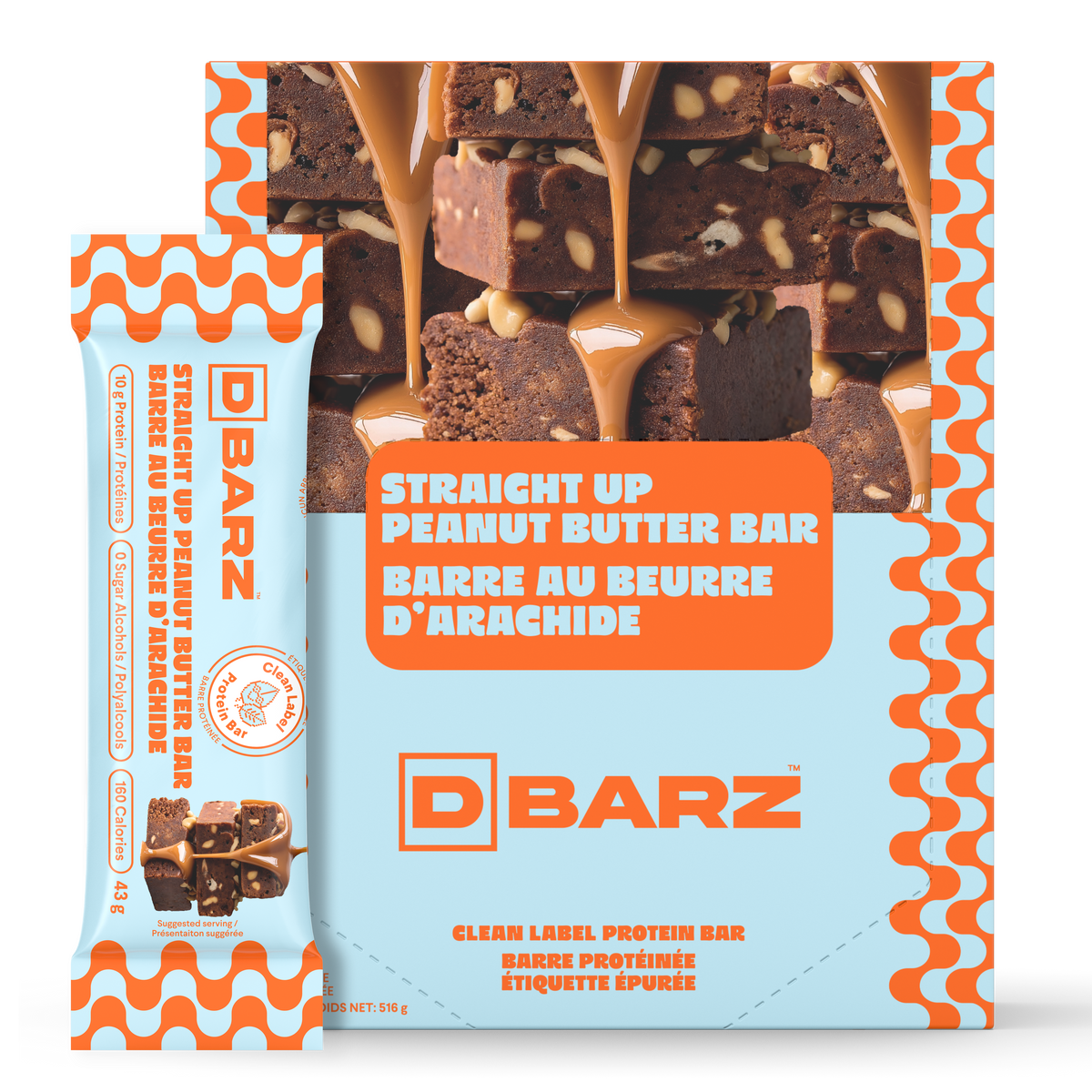 DBARZ Straight Up Peanut Butter Bar - 12 Pack